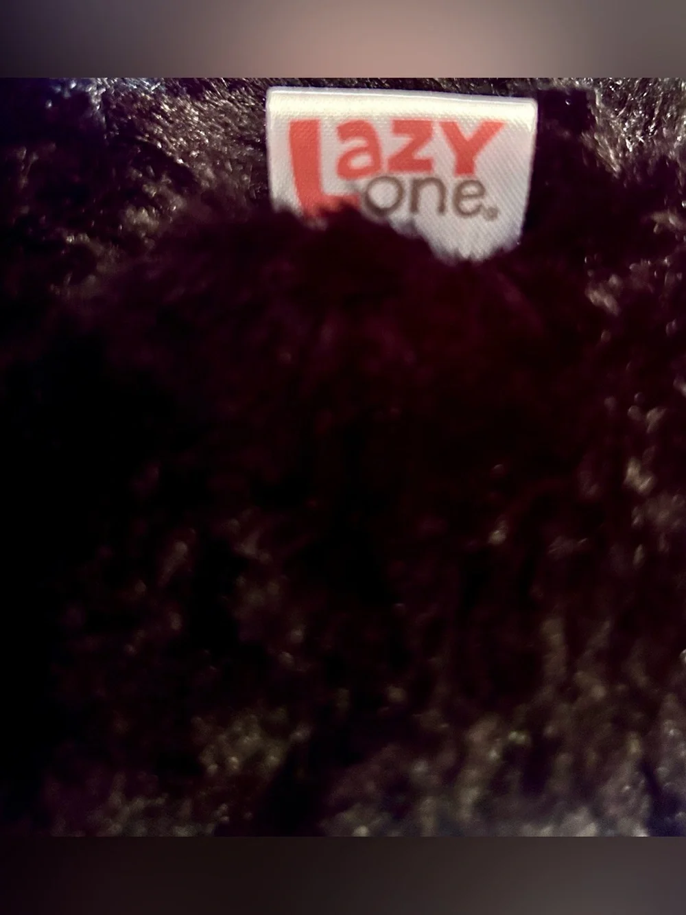 Lazy One Black Plush Kids Paw Mittens with Cream Claws